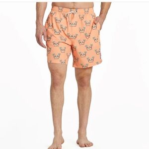Life Is Good Men's Jake Hammock Swim Trunk‎ In Canyon Orange Size XL